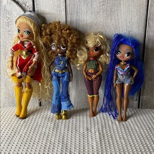 LOL Surprise Omg Dolls Lot bundle Of 4 Fashion Dolls blonde brunette streetwear